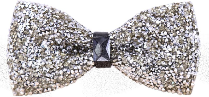 Novelty Pre-Tied Bowtie Men's Big Boy Bling Sparkle Rhinestone Banquet Wedding Bow Tie